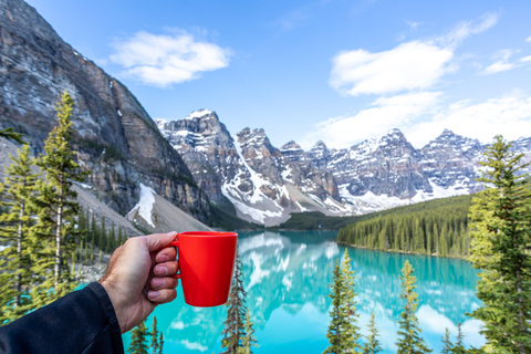Da Canmore/Banff: Moraine Lake all&#039;alba e Lake LouiseDa Canmore/Banff: Alba sul lago Moraine e sul lago Louise