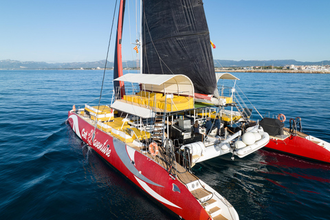 Cambrils: Catamaran Cruise with Drinks and BBQ Lunch Option Afternoon Cruise with Drinks