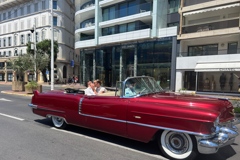 Cannes: Tour Cannes & Antibes in a 1956 Cadillac Cabriolet Private hire