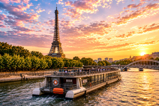 Paris: Seine-Bootstour & Crêpe-Verkostung unweit des Eiffelturms