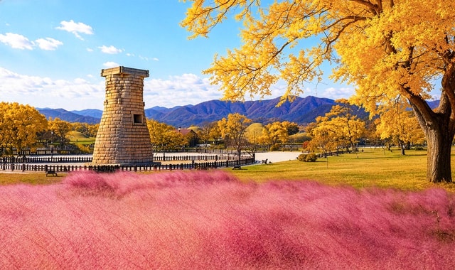 Gyeongju Pink Muhly & Autumn Maple Tour from Busan