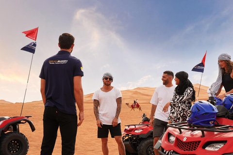 Dubai Desert Adventure: Red Dunes Guided Quad/Polaris &amp; BBQExtreme Group Desert Adventure