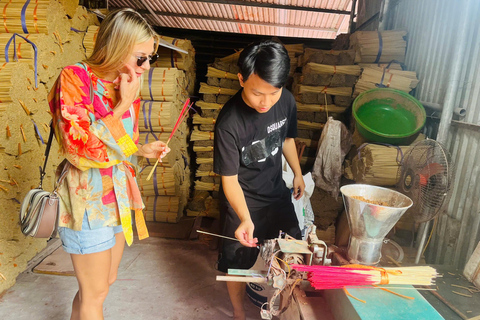 Hanoi: Visita guiada por la fabricación de incienso, sombreros y laca y la calle del TrenTour de medio día por la tarde - Fabricación de incienso y sombreros, Calle del Tren