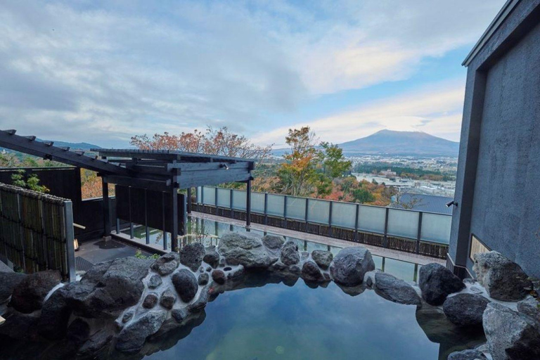 De Tóquio: Esqui na Montanha Fuji e viagem de 1 dia às TermasPacote de teleférico para a estação de Tóquio