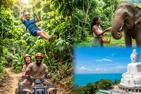 Phuket: Zipline, ATV, Elephant Sanctuary & Culture