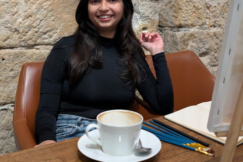 Dresden: Painting experience in the cozy ambience of Café Europa Cafe Europa: art workshop