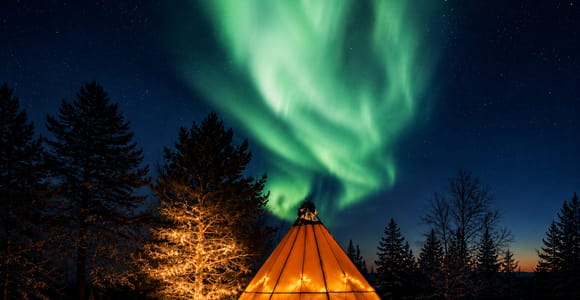 Kiruna: Husky Farm Visit with BBQ & Northern Lights