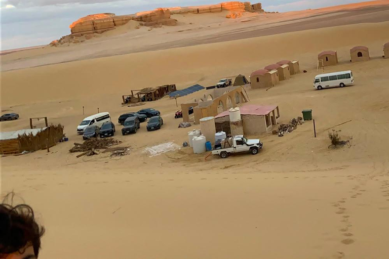From Cairo: 4x4 Desert Safari, Waterfalls & Magic Lake Shared Tour: Wadi El Rayan, Magic Lake & Lake Qarun, Jeep