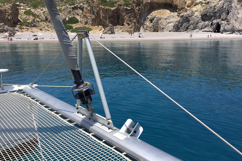 Rhodes: Sailing Catamaran Day Cruise with food and drinks Rhodes: Catamaran Full Day Cruise with food and drinks