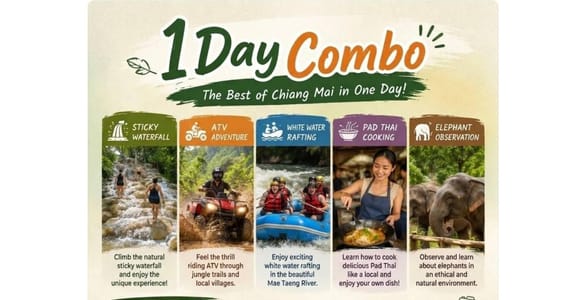 Chiang Mai: 5-in-1 Adventure Combo with ATV Ride & Rafting