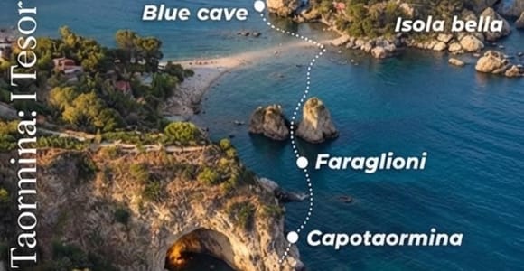 Taormina: Boat Tour at ancient Greek caves + Wine Tasting