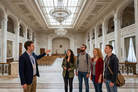 Bucharest: Ceaușescu's Palace, Parliament & Village Museum COACH TOUR Audio guide in 24 languages