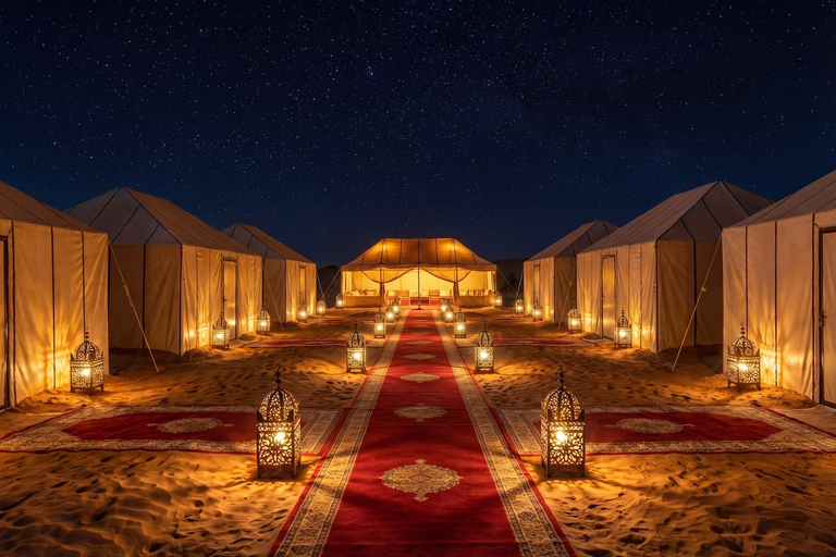 Marrakech: 3-Day Merzouga Sahara Desert Tour & Luxury Camp Option 3 — Premium Desert Experience
