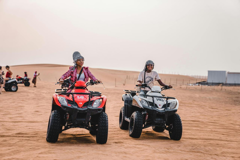 Marrakech: Agafay Desert Quad bike pool & Dinner fire show Quad Bike, Dinner with Show