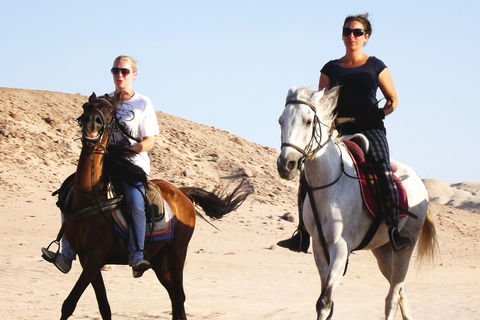 Hurghada: Aventura a caballo por el desierto y el mar árabesPaseo a caballo de 2 horas desde Hurghada