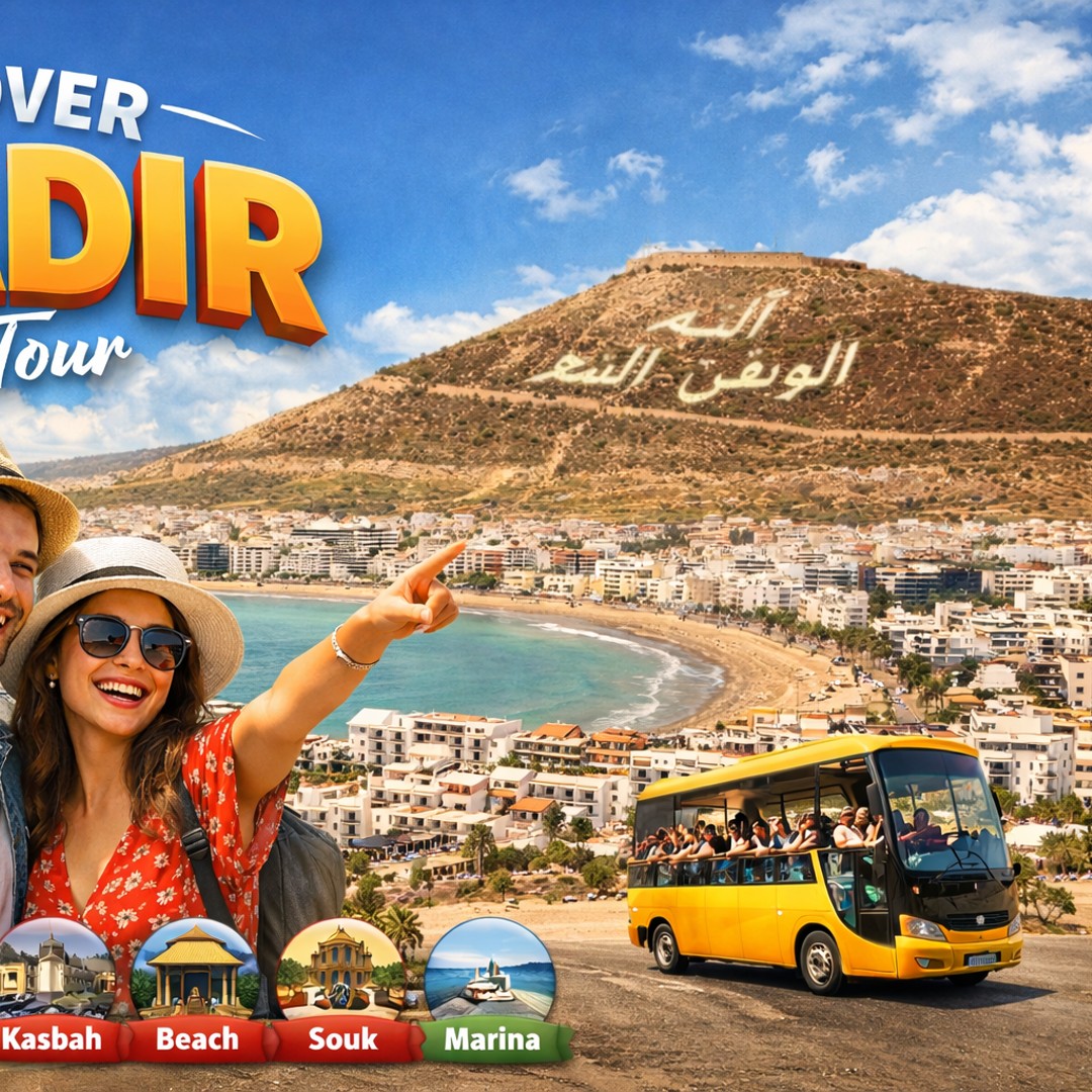 Agadir : visite de la kasbah, du souk et de la marina avec prise en charge à l'hôtel