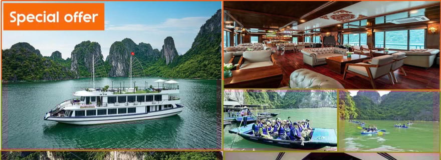 Les points forts de la croisière commentée à Halong avec des visites en petits groupes et des groupes importants