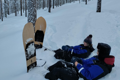 Levi : Aventure de surf des neiges avec randonnée en raquettes