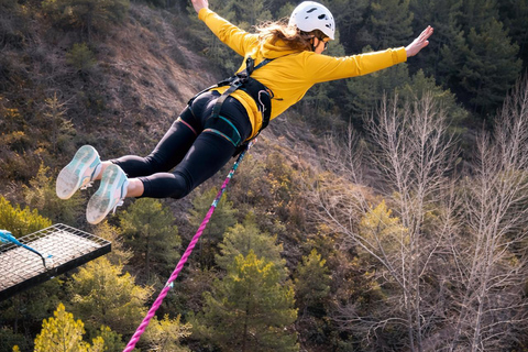Alcoy: Bungee jumping in a natural setting at Font Rotja