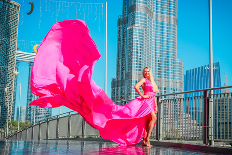 Dubai: Burj Khalifa Flying Dress Videography Shoot