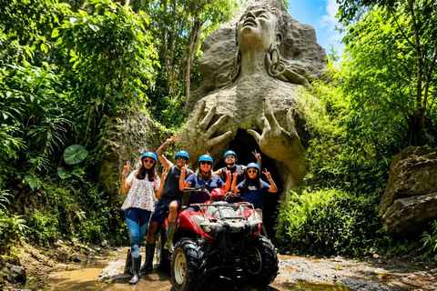 Ubud: Quad ATV Gorilla Cave, Legong Tunnel & Mud Adventure Single ATV - 50 Minutes (Meeting Point)