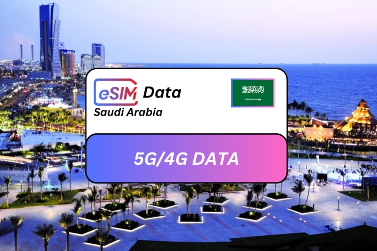 Jeddah: Arabia Saudí eSIM Plan de datos en itinerancia20 GB /30 días