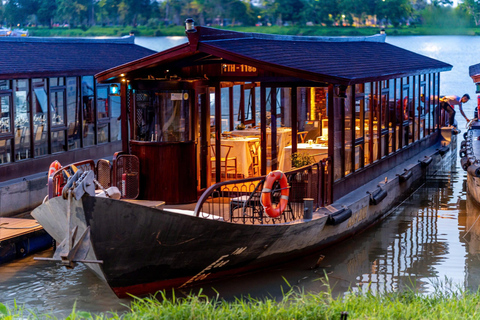 Hue: Luxury Sunset Tea & Dinner Cruise on Perfume River [No Dinner] Luxury Sunset Tea Cruise