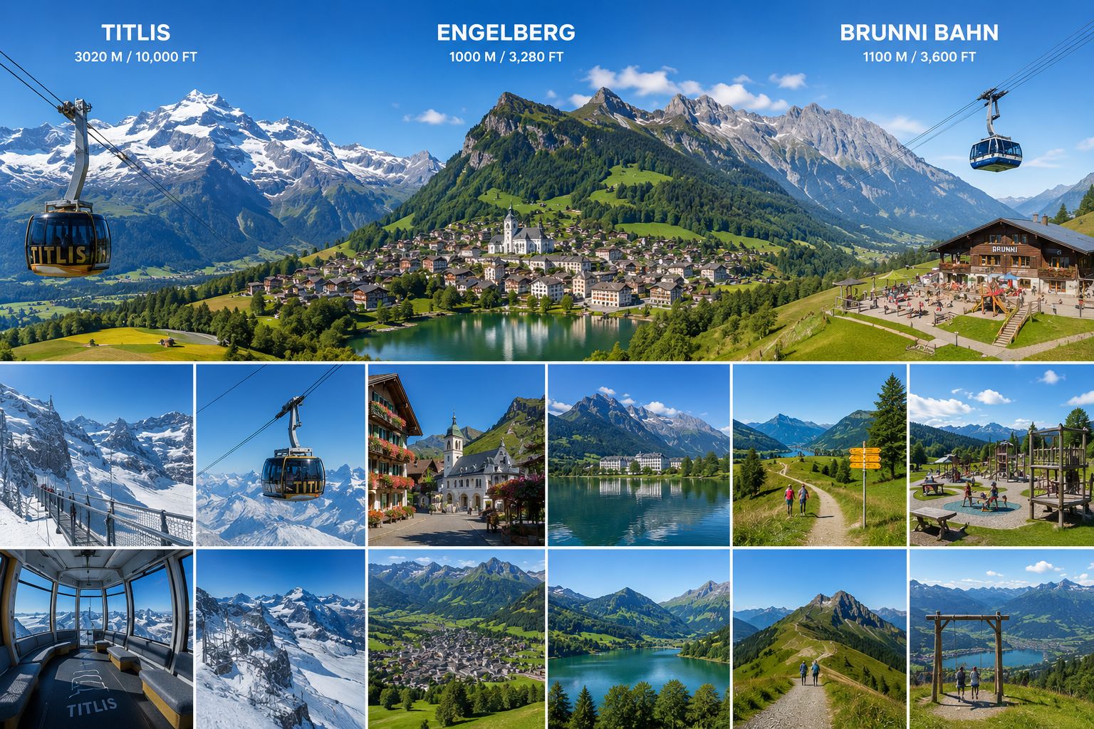 Ab Luzern: Tagestour nach Engelberg, zum Titlis-Berg und zur Brunni-Bahn