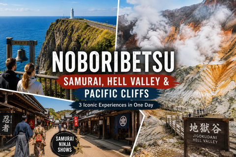 Hokkaido: Noboribetsu Samurai, Hell Valley & Pacific Cliffs From New Chitose