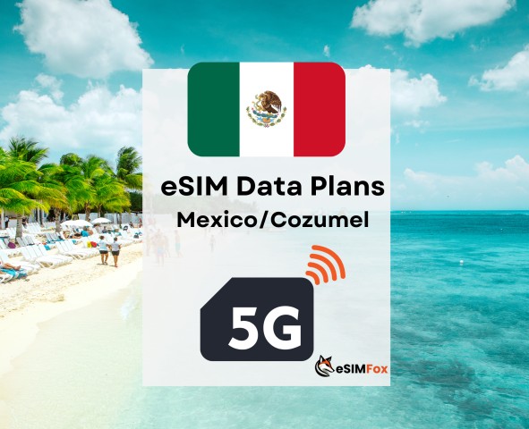 Cozumel: eSIM Internet Data Plan for Mexico 4G/5G