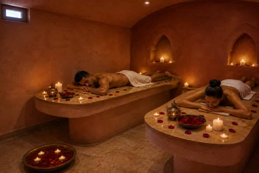 Marrakesch: Hammam Spa- & Massage-Erlebnis + Hotel-Transfer. Foto: GetYourGuide Marrakesch: Hammam Spa- & Massage-Erlebnis + Hotel-Transfer. Foto: GetYourGuide