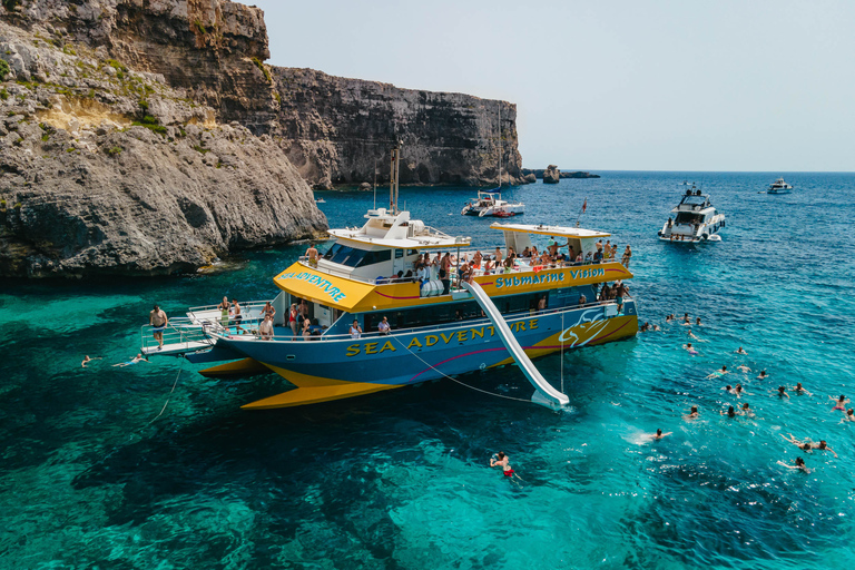 Malte : Gozo et îles Comino, Lagon bleu et SeacavesÎles Comino et Gozo - Bateau uniquement