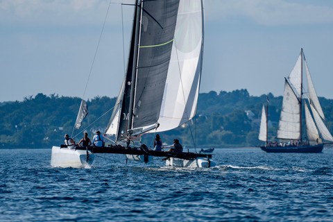 Embark in Larmor-Baden: discover our Extreme 40 catamaran. Full-day sailing, 6:30 a.m.