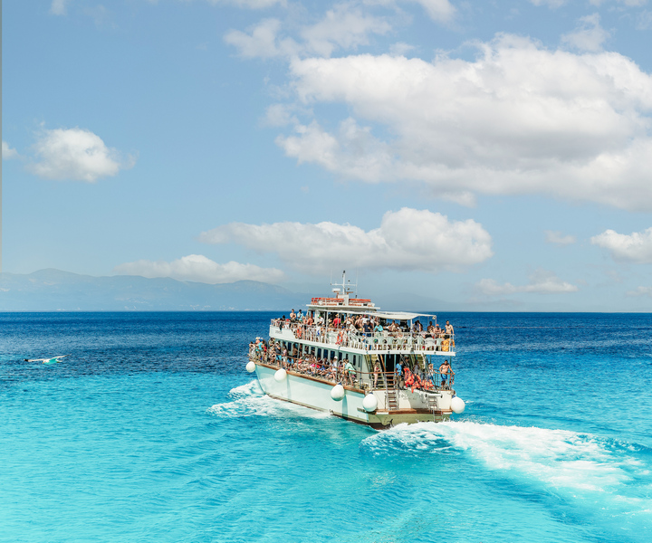From Corfu Island: Antipaxos & Paxos Blue Caves Boat Cruise