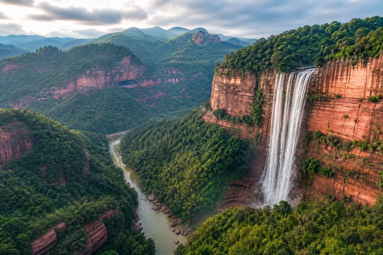 Guizhou: Chishui Danxia Scenic Area Tickets Chishui Waterfall: Shuttle + Elevator + Dome Cinema