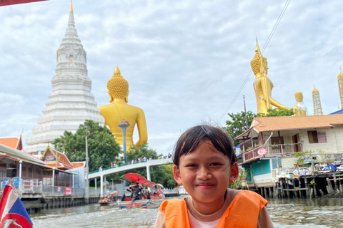 Bangkok: Private Tour to Giant Buddha & Longtail Boat