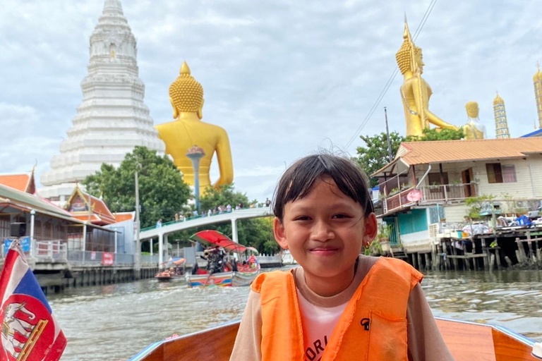 Bangkok: Private Tour to Giant Buddha & Longtail Boat
