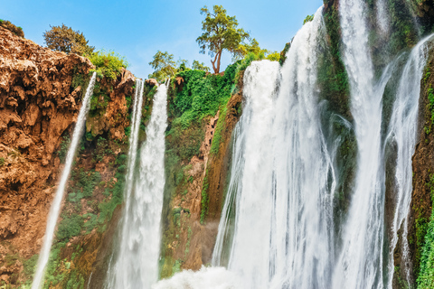 Da Marrakech: Escursione guidata alle cascate di Ouzoud e gita in barcaTour privato in francese