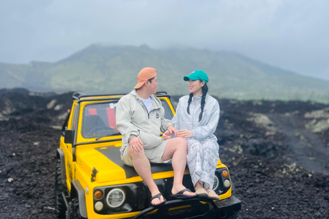 Bali: Dag/Solnedgång Dag/Solnedgång Mount Batur 4WD Jeep och naturlig varm källaEndast jeeptur dag/solnedgång (mötesplats)