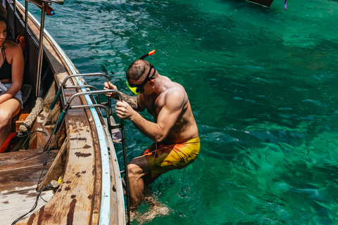 Krabi: 4 Islands Tour by Longtail Boat Meeting Point at Nopparat Thara Pier in Ao Nang