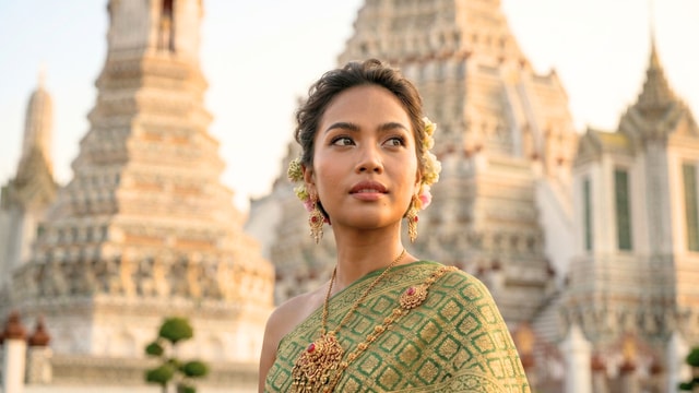 Wat Arun Thai Costume Experience with Local Guide