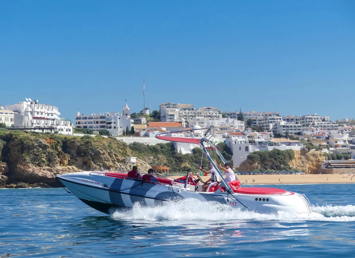 Albufeira: Enkelt-, dobbelt- eller tredobbelt parasailing-tur