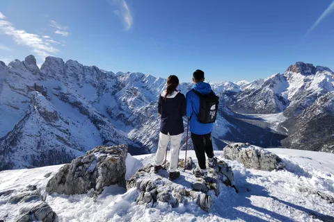 Dolomites of Cortina: Winter Hiking & Sledding Experience