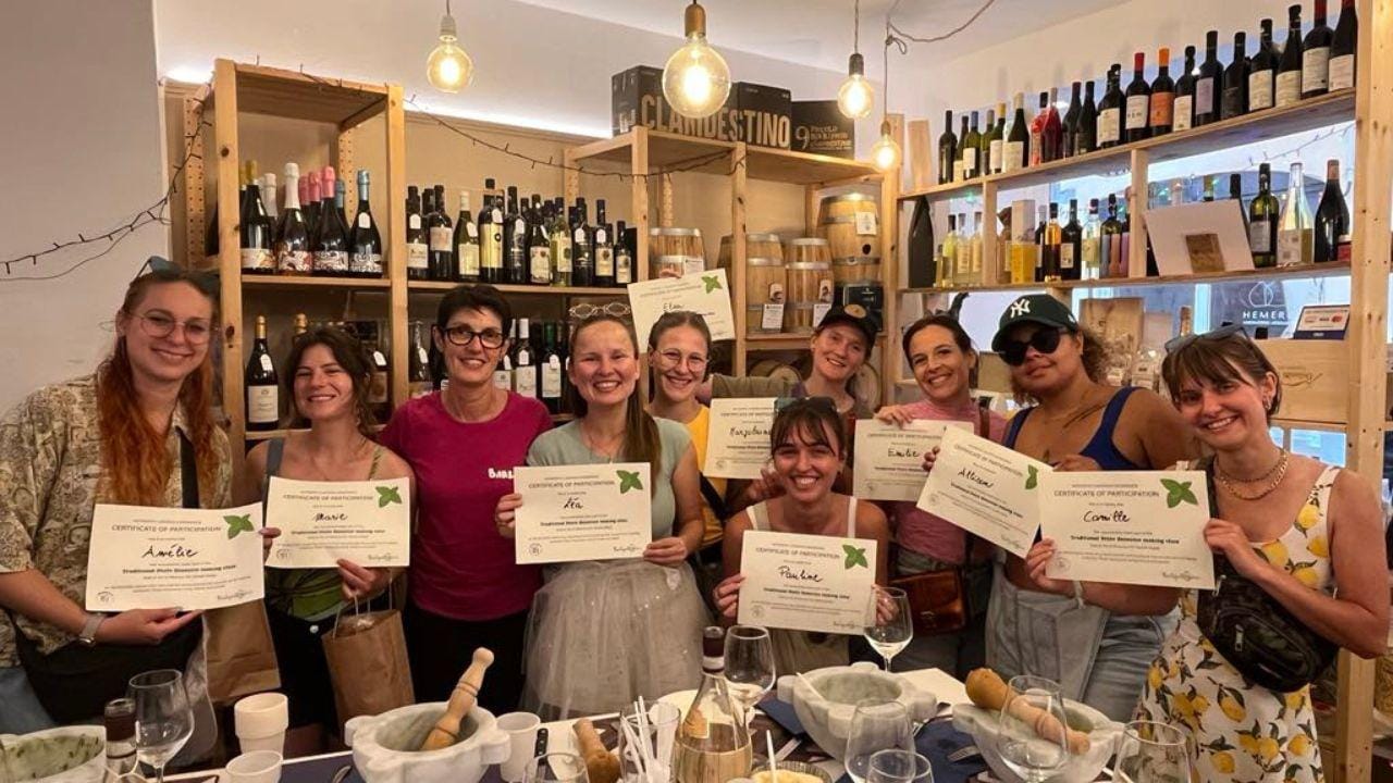 Genua: Meisterkurs „Pesto al Mortaio“ mit Verkostung und Wein