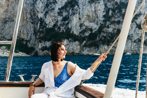 Capri: Island Boat Trip with Grottos 1-Hour Boat Trip Without Blue Grotto Visit