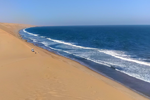 Small Group Sandwich Harbour 4x4 tour where dunes meet ocean