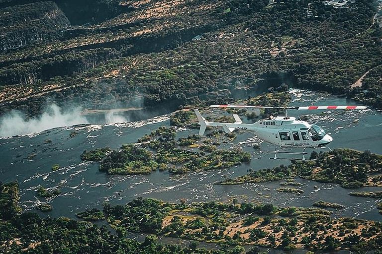 A helicopter flight over the magnificent Victoria Falls
