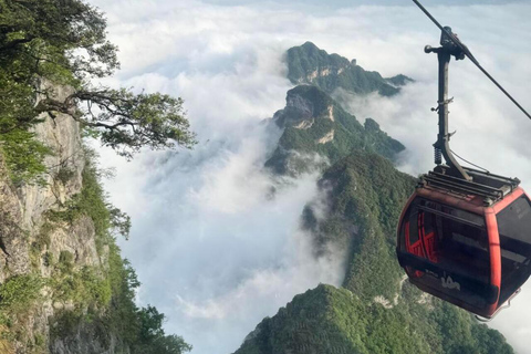 Zhangjiajie: Tianmen Mountain Day, Night Ticket & Guide Map Line A + Tianmen Cave Escalator