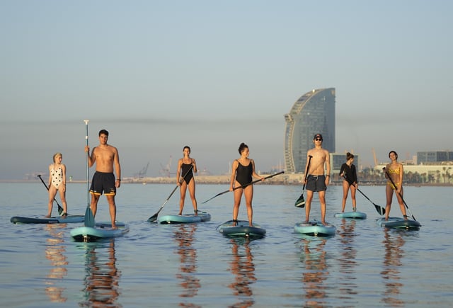 Leçon de paddlesurf à Barcelone