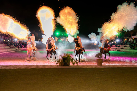 Agadir : Dîner-Spectacle Fantasia du Nouvel An à Chems AyourDîner de la Saint-Sylvestre Fantasia – Menu authentique + transfert à Taghazout